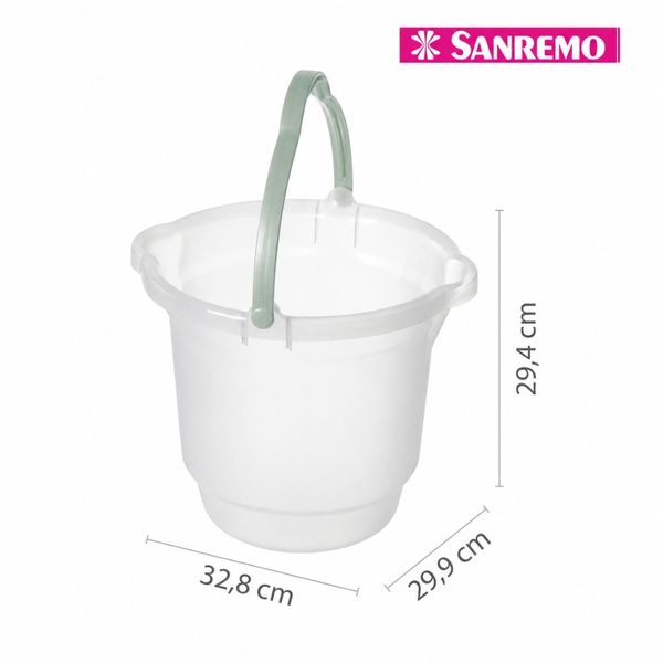 Foto do produto BALDE PLÁSTICO SANREMO 12L | BALDE PLÁSTICO SANREMO 12L | SANREMO PLASTIC BUCKET 3.1GAL