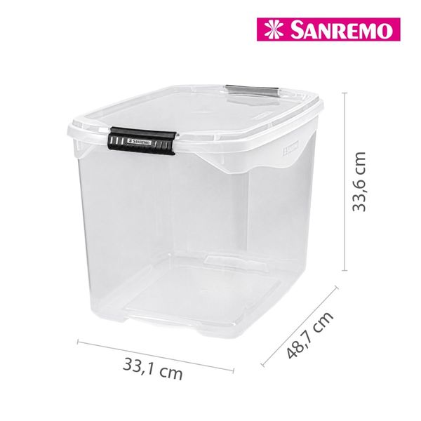 Foto do produto ORGANIZADOR PLÁSTICO SANREMO 36L | ORGANIZADOR PLÁSTICO SANREMO 36L | SANREMO  PLASTIC ORGANIZER 9.5GAL