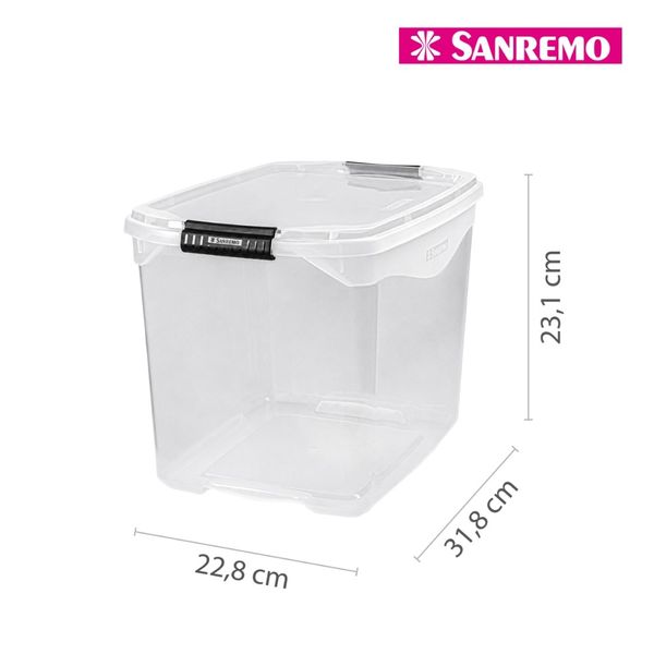 Foto do produto ORGANIZADOR PLÁSTICO SANREMO 11L | ORGANIZADOR PLÁSTICO SANREMO 11L | SANREMO PLASTIC ORGANIZER 2.9GAL