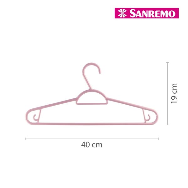 Foto do produto CABIDE PEND. MAIS L6P5 PLÁSTICO 6PC 24CJ | PERCHA PEND. MAIS C6P5 PLÁSTICO 6 UN 24CJ | L6P5 HANGING MORE PLASTIC 24SET HANGER 6PC