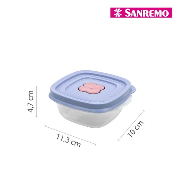 Foto do produto CONJ 3 POTES QUAD PLASTICO SANREMO
