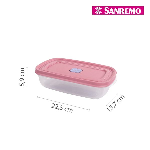 Foto do produto CONJ 3 POTES RETANG PLAST SANREMO 1,26L