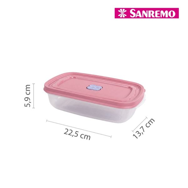 Foto do produto POTE RETANG PLASTICO SANREMO 1,26L