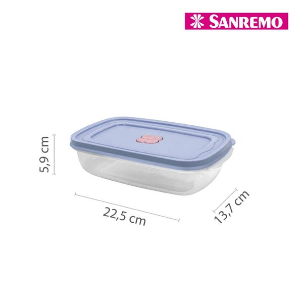 Foto do produto POTE RETANG PLASTICO SANREMO 1,26L