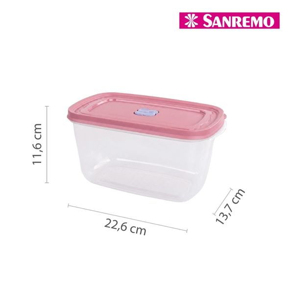 Foto do produto  POTE RETANG PLASTICO SANREMO 2,3L