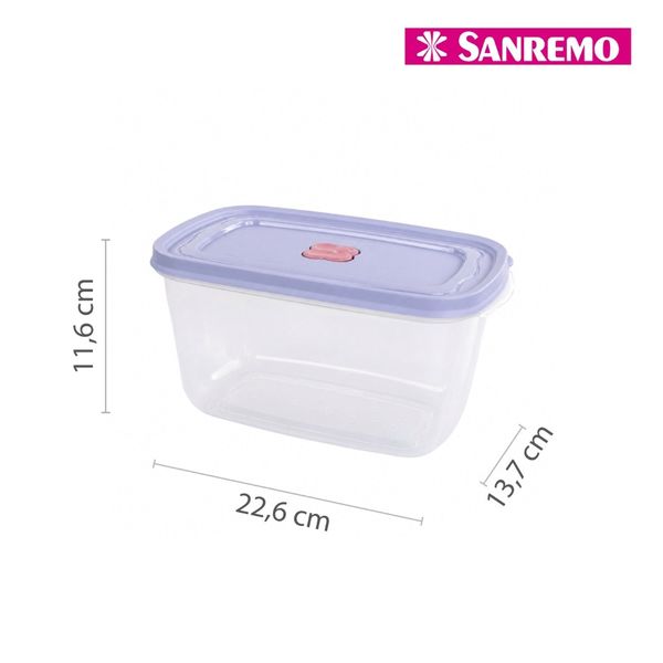 Foto do produto POTE RETANG PLASTICO SANREMO 2,3L