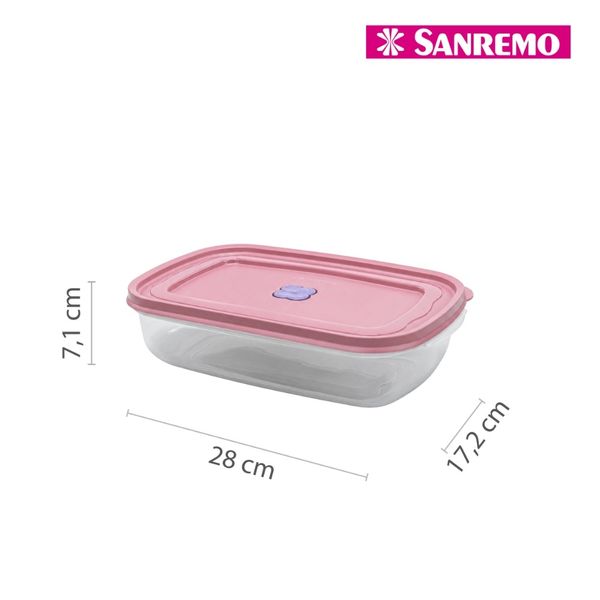 Foto do produto CONJ 3 POTES RETANG PLASTICO SANREMO
