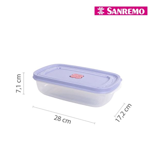 Foto do produto CONJ 3 POTES RETANG PLASTICO SANREMO