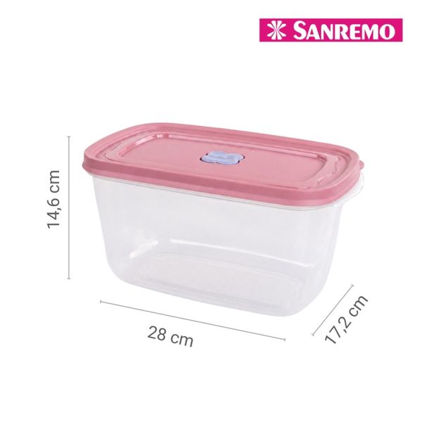 Foto do produto CONJ 3 POTES RETANG PLASTICO SANREMO