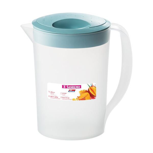 Foto do produto JARRA ÁGUA OVAL PLÁSTICA SANREMO 2L | JARRA PLÁSTICA DE AGUA OVALADA SANREMO | SANREMO PLASTIC OVAL WATER PITCHER