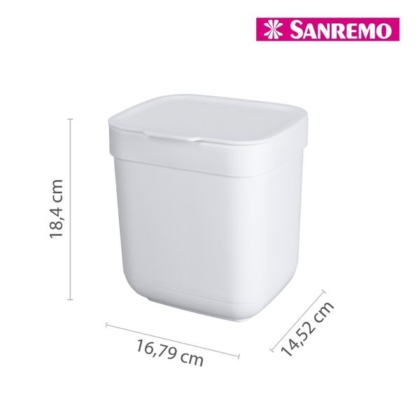 Foto do produto LIXEIRA DE PIA BCO PLASTICO SANREMO 3L