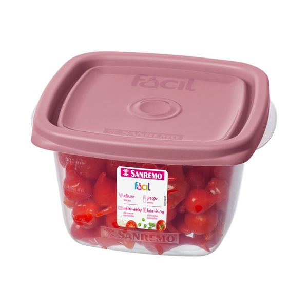 Foto do produto POTE QUAD. PLÁSTICO SANREMO 360ML | CONTENEDOR CUADRADO PLÁSTICO SANREMO 360ML | SANREMO PLASTIC SQUARE CONTAINER 12FL OZ
