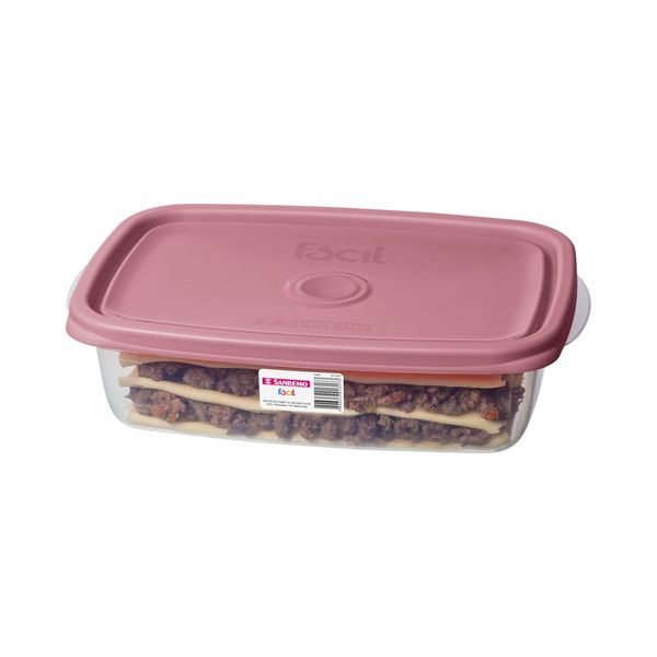 Foto do produto POTE RETANG. PLÁSTICO SANREMO 785ML | CONTENEDOR RECTANGULAR PLÁSTICO SANREMO 785ML | SANREMO PLASTIC RECTANGULAR CONTAINER 26.5FL OZ