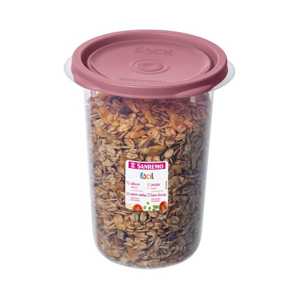 Foto do produto POTE RED. PLÁSTICO SANREMO 680ML | CONTENEDOR REDONDO PLÁSTICO SANREMO 680ML | SANREMO PLASTIC ROUND CONTAINER 22.9FL OZ