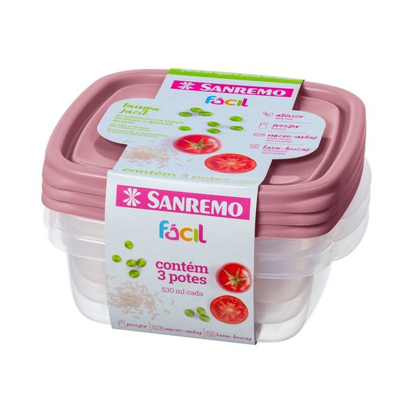 Foto do produto CONJ. POTES PLÁSTICO SANREMO 124/6 3 PC | CONJ. 3 CONTENEDORES PLÁSTICO SANREMO 124/6 | SANREMO PLASTIC CONTAINER 124/6 SET OF 3