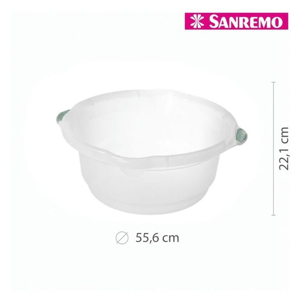 Foto do produto BACIA PLÁSTICA SANREMO 27,5L | PALANGANA DE PLÁSTICO SANREMO 27,5L | SANREMO PLASTIC BASIN 7.2GAL