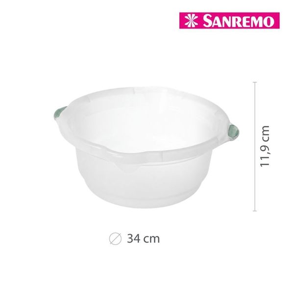 Foto do produto BACIA PLÁSTICA SANREMO 5,2L | PALANGANA PLÁSTICA SANREMO 5,2L | SANREMO PLASTIC BASIN 1.1GAL