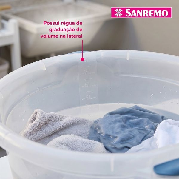 Foto do produto BACIA PLÁSTICA SANREMO 14L | PALANGANA PLÁSTICA SANREMO 14L | SANREMO PLASTIC BASIN 3GAL