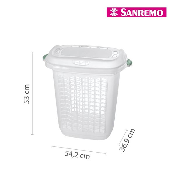 Foto do produto ROUPEIRO PLÁSTICO SANREMO 46,4L | CANASTO PARA ROPAS PLÁSTICO SANREMO 46,4L | SANREMO PLASTIC WARDROBE 10.2GAL