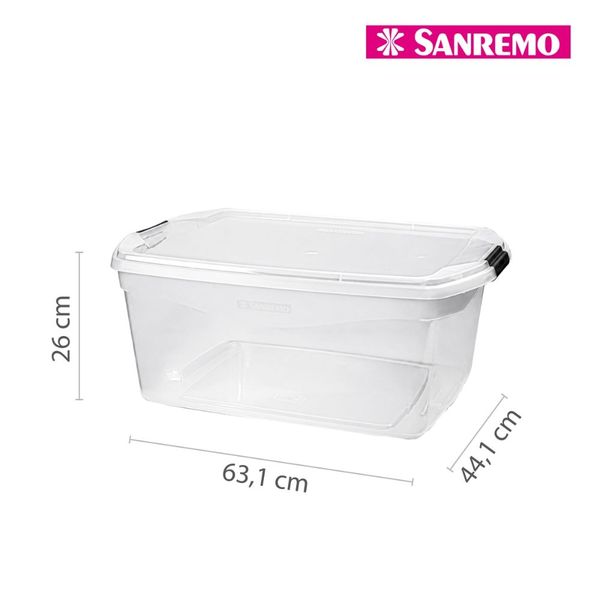 Foto do produto ORGANIZADOR PLÁSTICO SANREMO 48L | ORGANIZADOR PLÁSTICO SANREMO 48L | SANREMO  PLASTIC ORGANIZER 12.6GAL