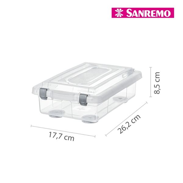 Foto do produto ORGANIZADOR PLÁSTICO SANREMO 2,3L | ORGANIZADOR PLÁSTICO SANREMO 2,3L | SANREMO PLASTIC ORGANIZER BX 77.7FL OZ
