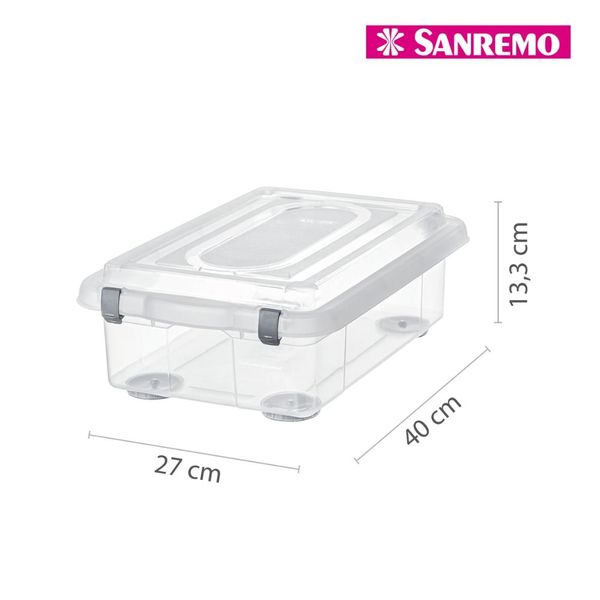 Foto do produto ORGANIZADOR PLÁSTICO SANREMO 8,6L | ORGANIZADOR PLÁSTICO SANREMO 8,6L | SANREMO PLASTIC ORGANIZER BX 2GAL