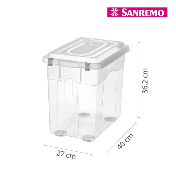 Foto do produto ORGANIZADOR PLÁSTICO SANREMO 26,5L | ORGANIZADOR PLÁSTICO SANREMO 26,5L | SANREMO PLASTIC ORGANIZER BX 6GAL