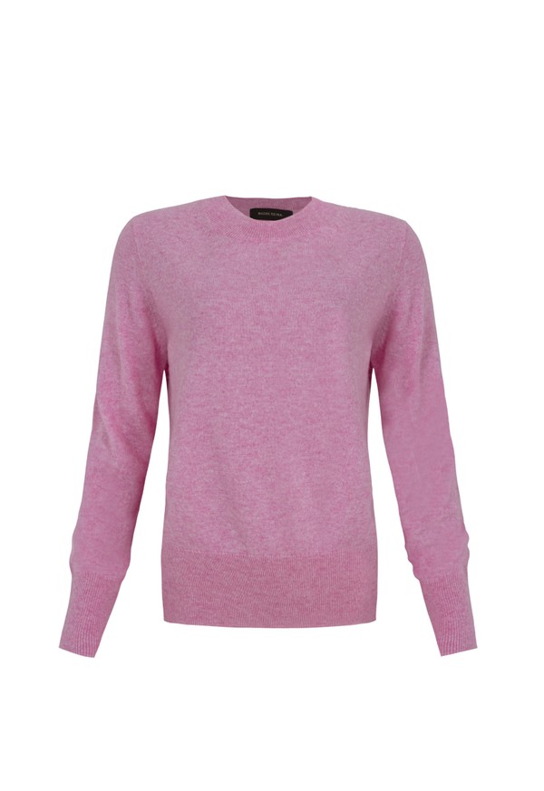 BLUSA GOLA CARECA CASHMERE ROSA AZALEIA