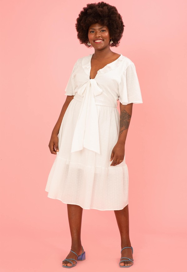 Foto do produto VESTIDO BABADO DULCE OFF-WHITE