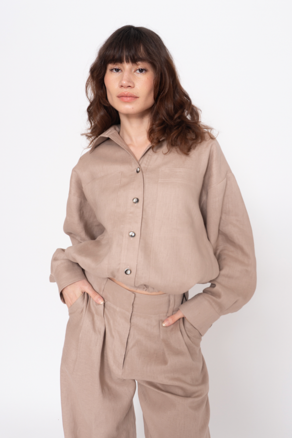 Foto do produto Overshirt Eliza Linho