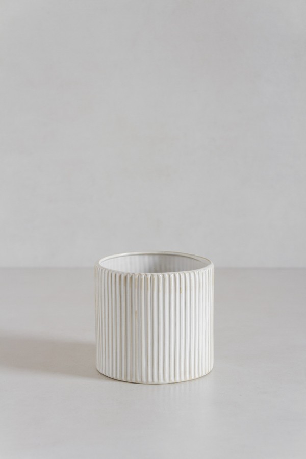 Cachepot Rustic White