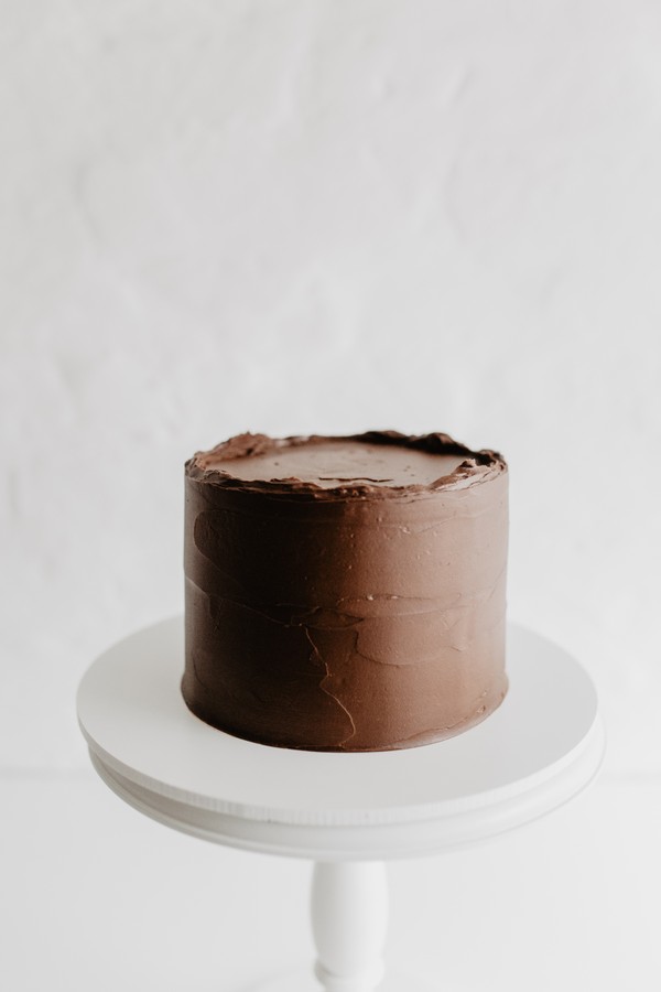 Foto do produto bolo borda iregular (glacê de chocolate)