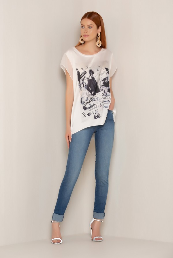 Foto do produto Blusa T-shirt Estampa Frontal