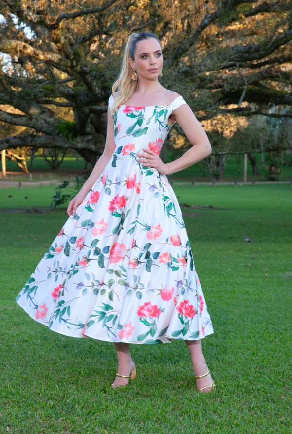 Foto do produto Vestido Midi Estruturado com Alças Jardins Exbury