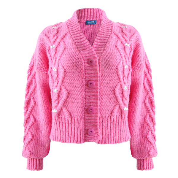 Foto do produto casaco secret oasis pink | secret oasis knit pink