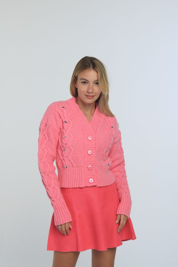Foto do produto casaco secret oasis pink | secret oasis knit pink