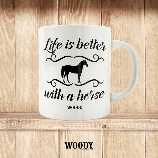 Caneca Life Is Better With a Horse  - Woody