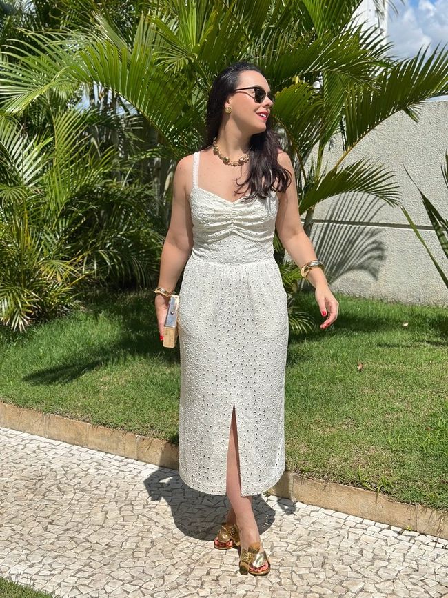Vestido de Laise Off White