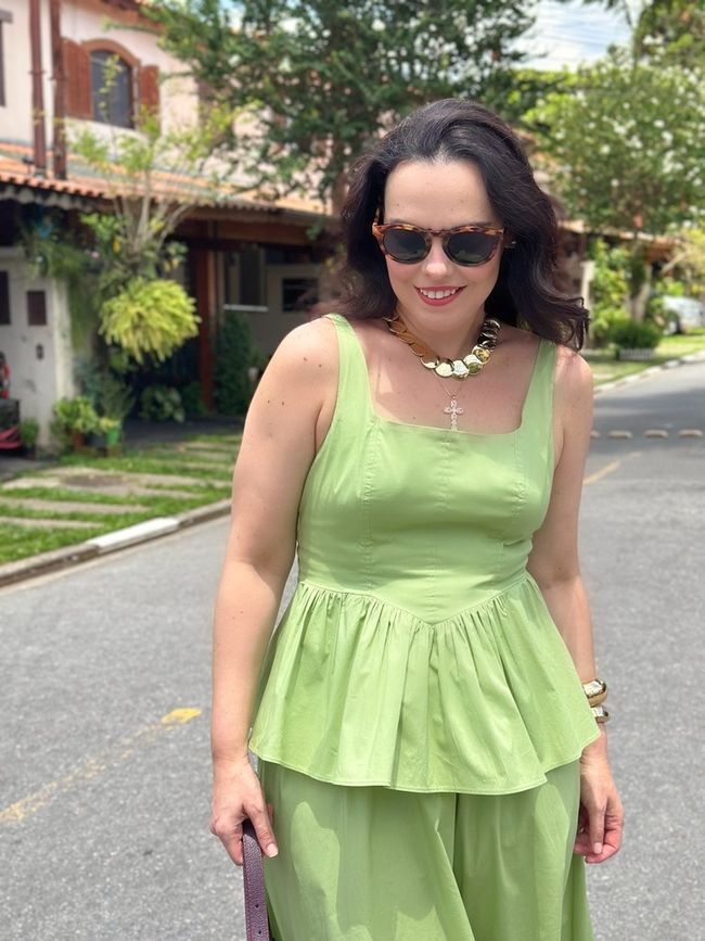 Blusa Peplum Matcha