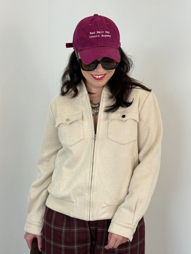 Bomber de Suede Off White