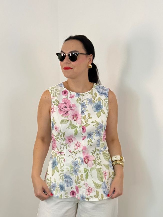 Blusa Peplum Flower