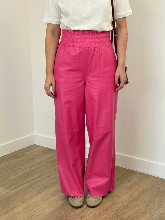 Calça Jordan de Couro Rosa