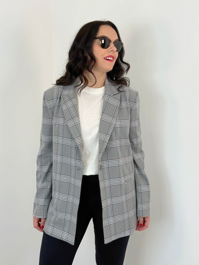 Blazer Xadrez Oversized