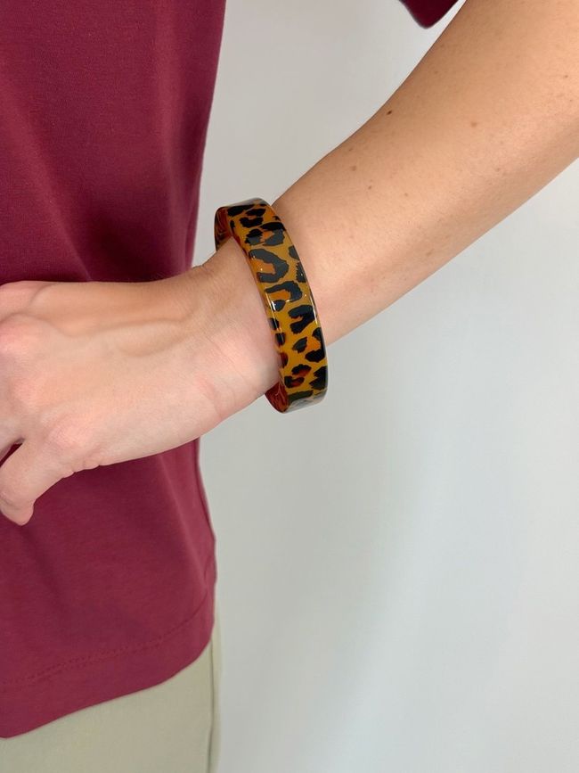 Bracelete de Resina Animal Print