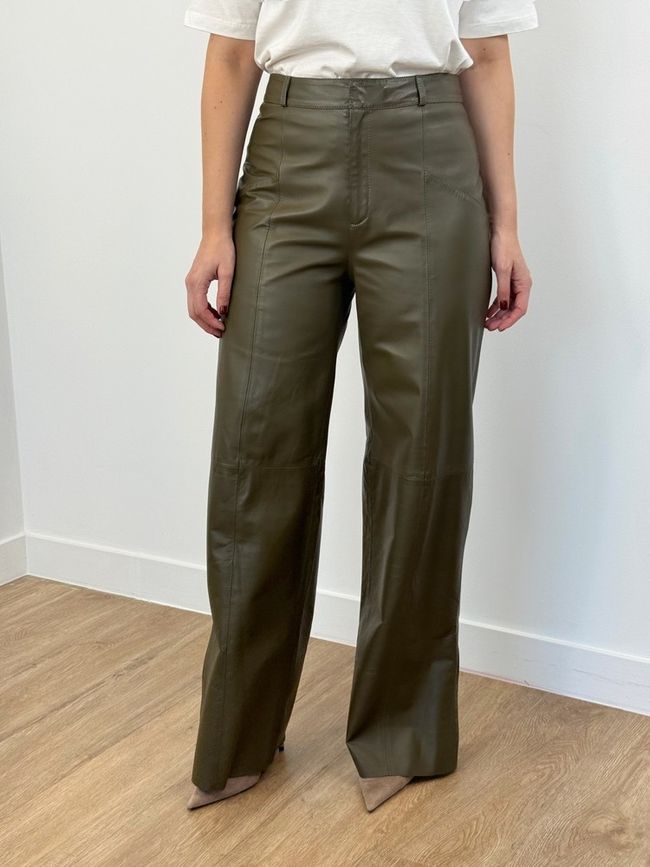 Calça de Couro Rana Verde