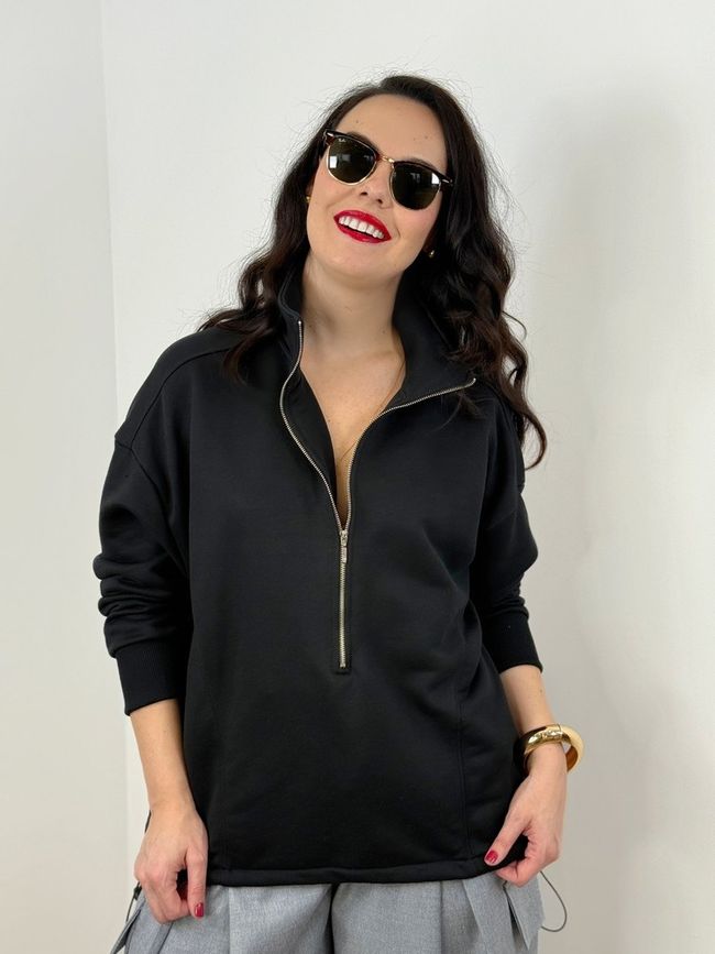 Blusa de Moletom Preta