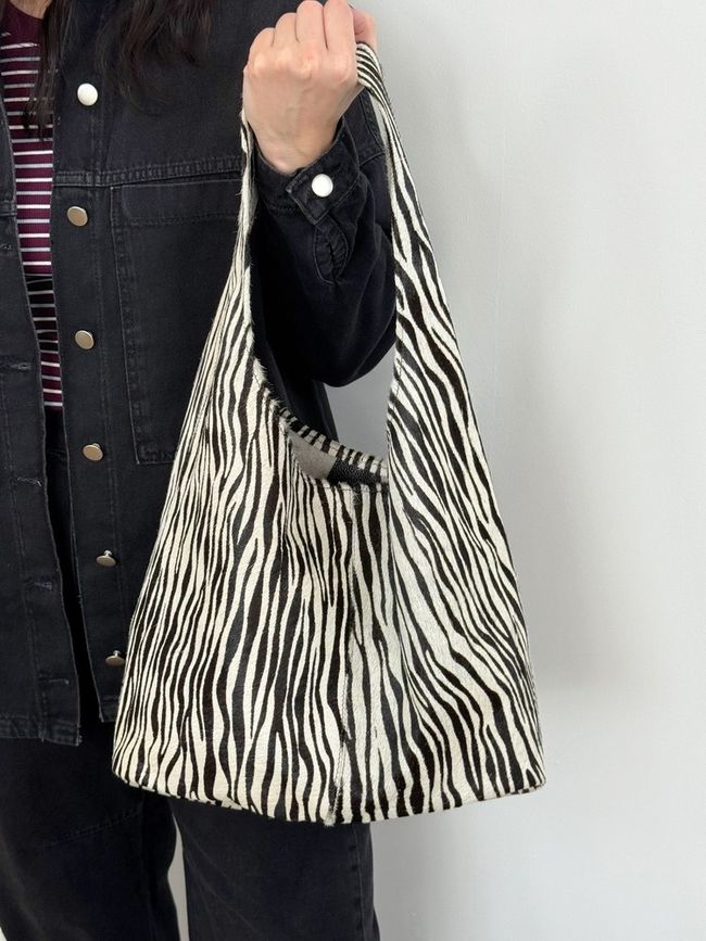 Bolsa Zebra em Couro