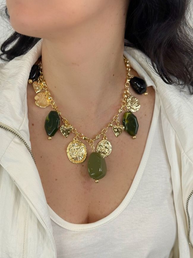 Colar Pedras Verde