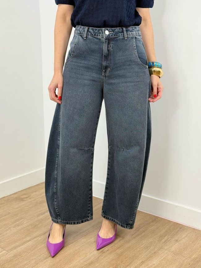 Jeans Barrel Escuro