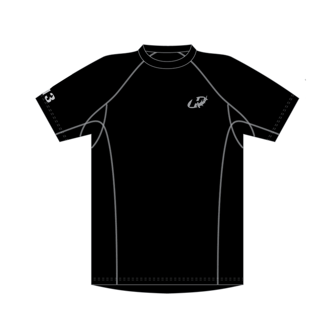 Camiseta Corrida Masculino Preto/Cinza Hammerhead